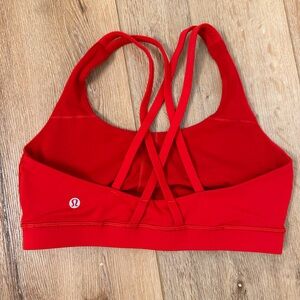 Lululemon Red Strappy Sports Bra